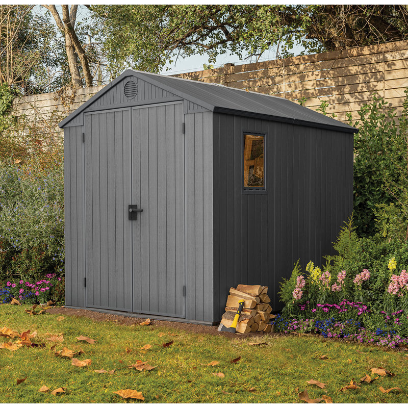 Keter Darwin 6x 8 ft. Durable Resin Outdoor Storage Shed With